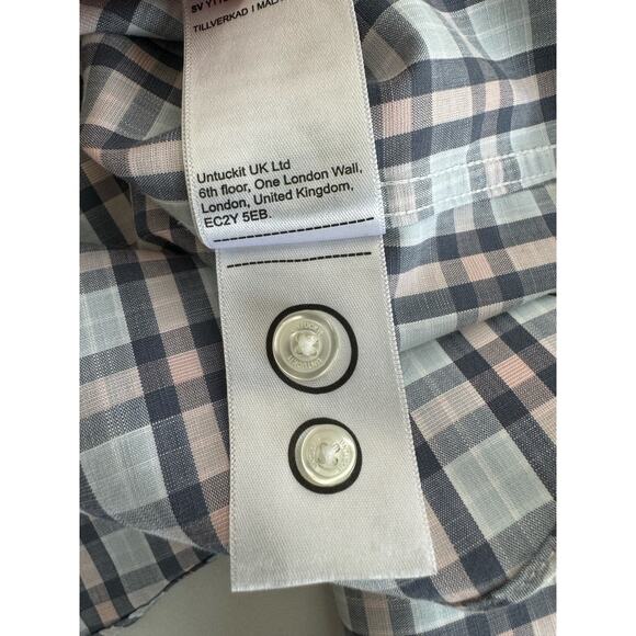 UNTUCKit Shirt Mens Size XL Multicolor Plaid Pocket LS Wrinkle Free Cotton - Picture 7 of 7